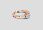 0.16 Ct Round Cluster Ring  14K Rose Gold