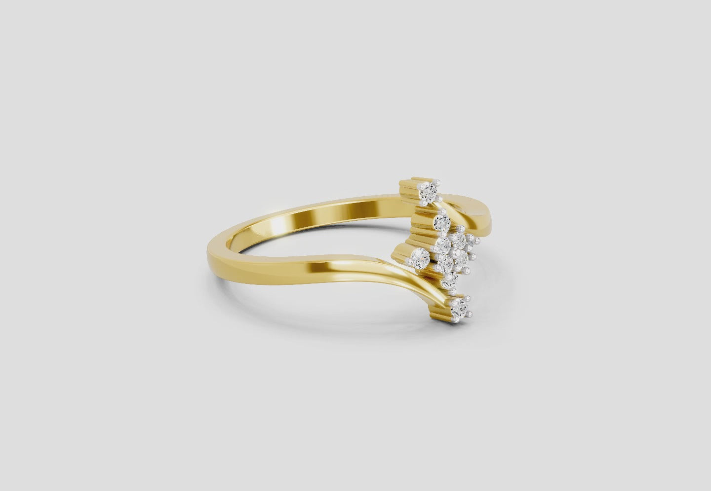 Load video: 0.098 Ct Cluster | 14K Yellow Gold