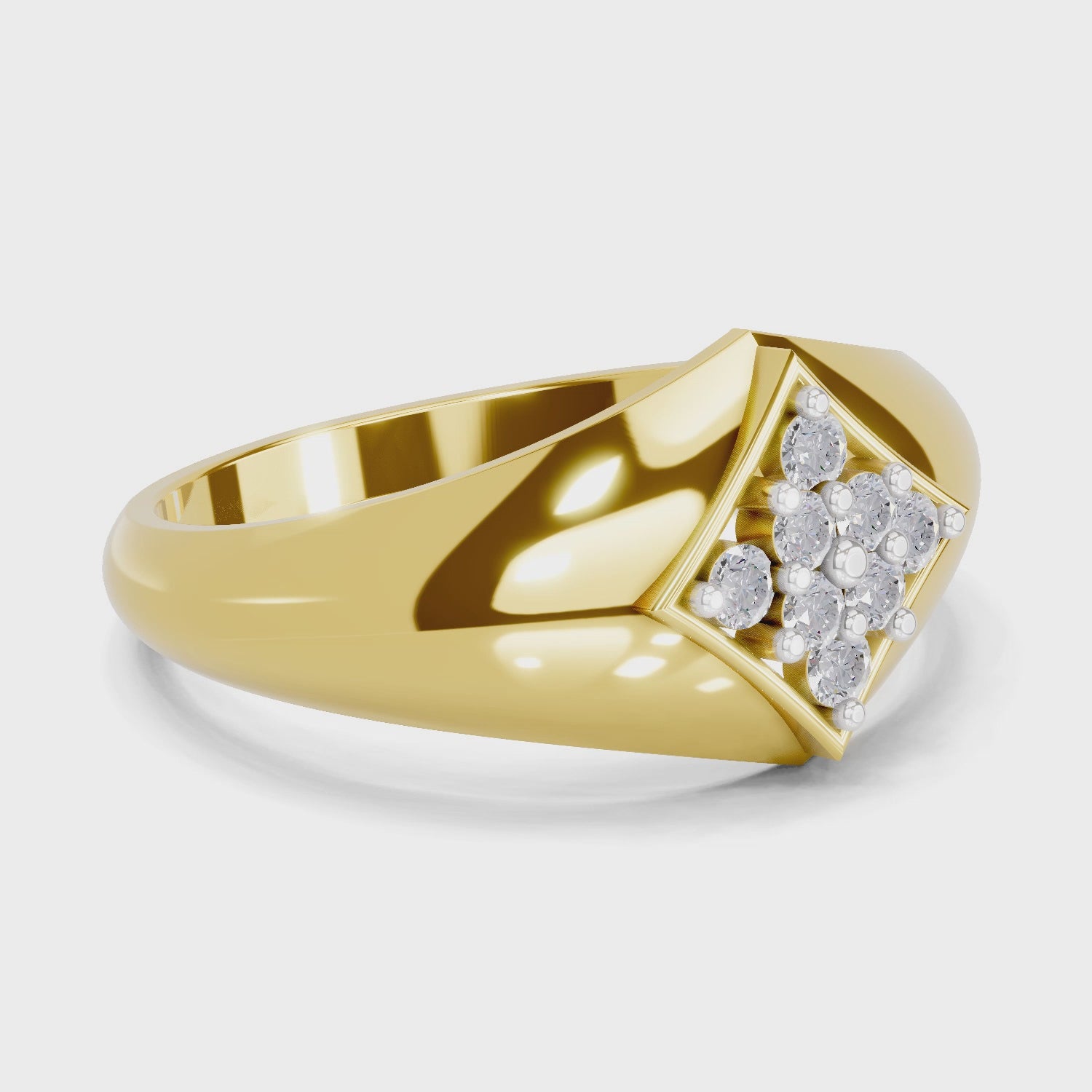 Load video: 0.22 Carat  | 925 Sterling Silver Gold Plated Fashion Ring