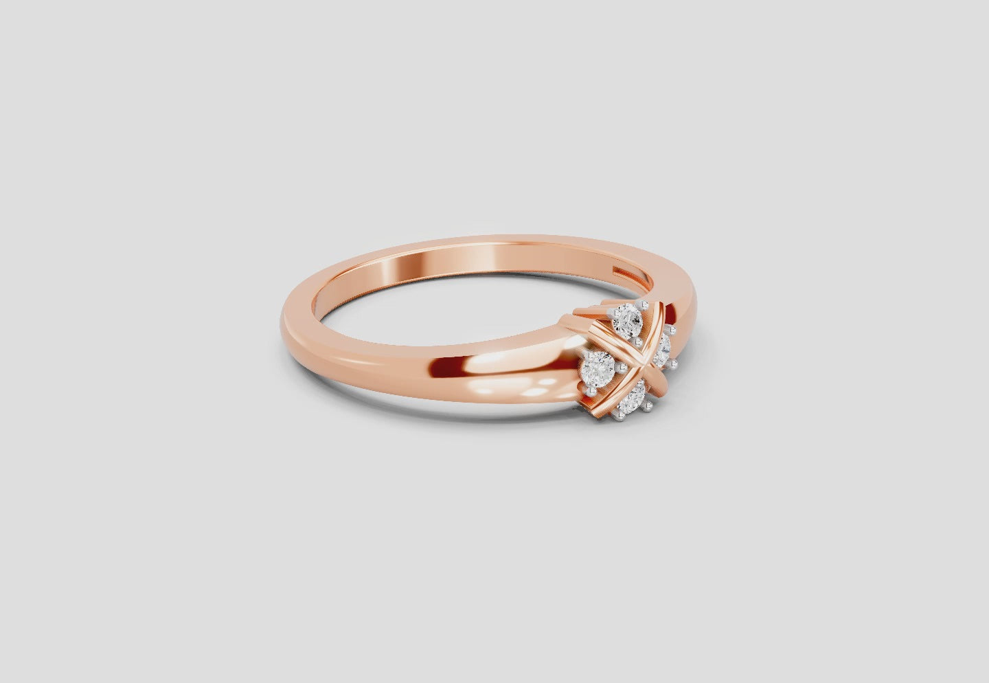 Load video: 0.08 Ct Round Cluster Ring  14K Rose Gold