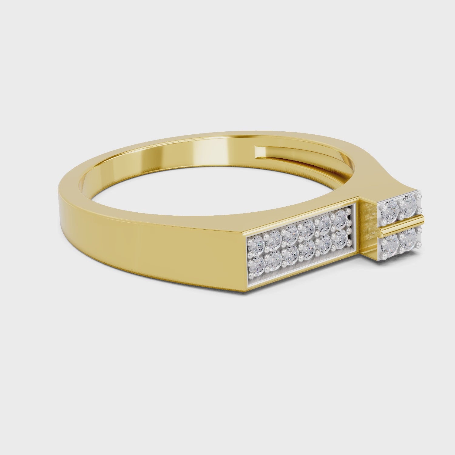 Load video: 0.16 Carat  | 925 Sterling Silver Gold Plated Fashion Ring