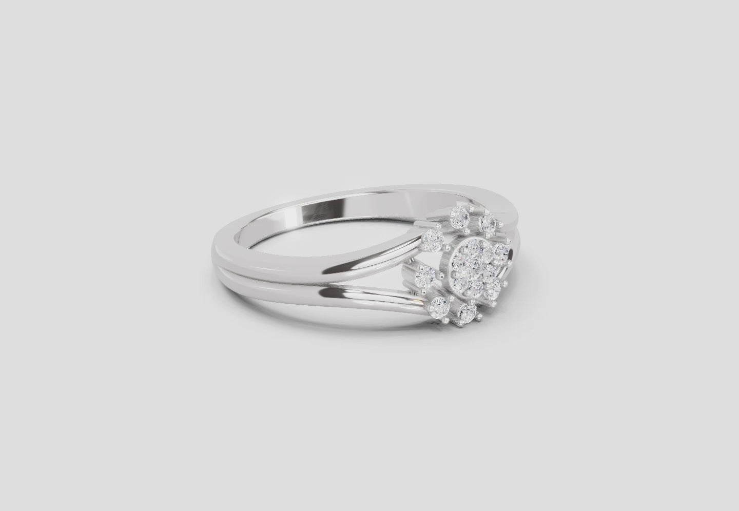 Load video: 0.17 Ct Round Solitaire Ring  14K White Gold
