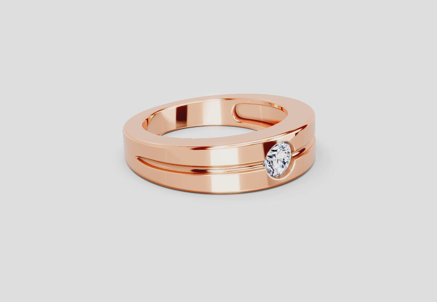 Load video: 0.3 Carat Knife Edge Engagement Ring | 14K Rose Gold