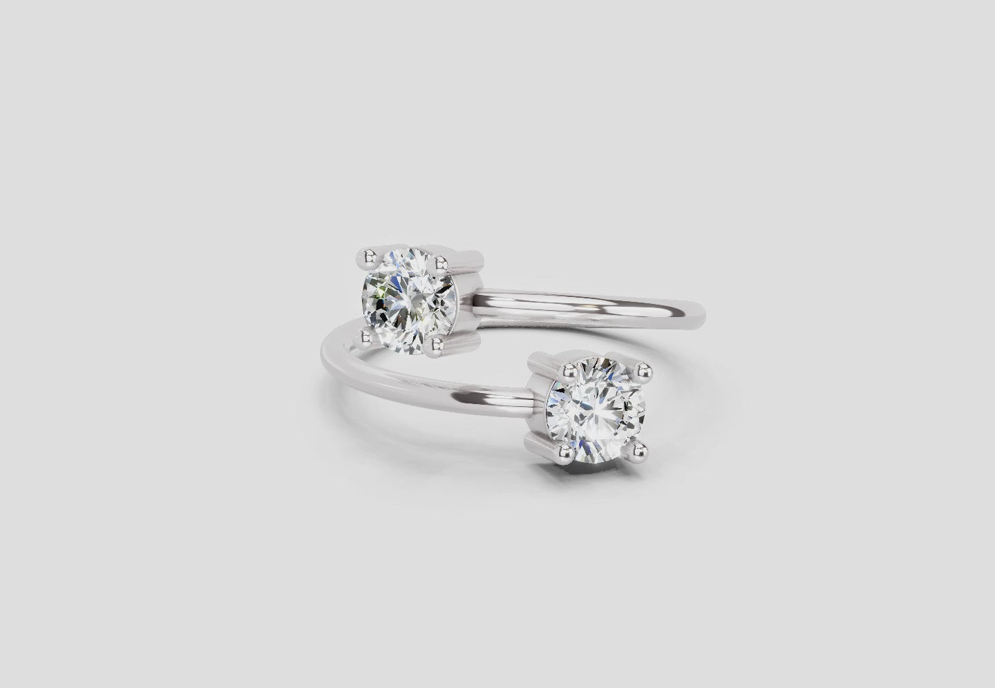 Load video: 0.8 Carat Twirl of Light Promise Engagement Ring | 14K White Gold