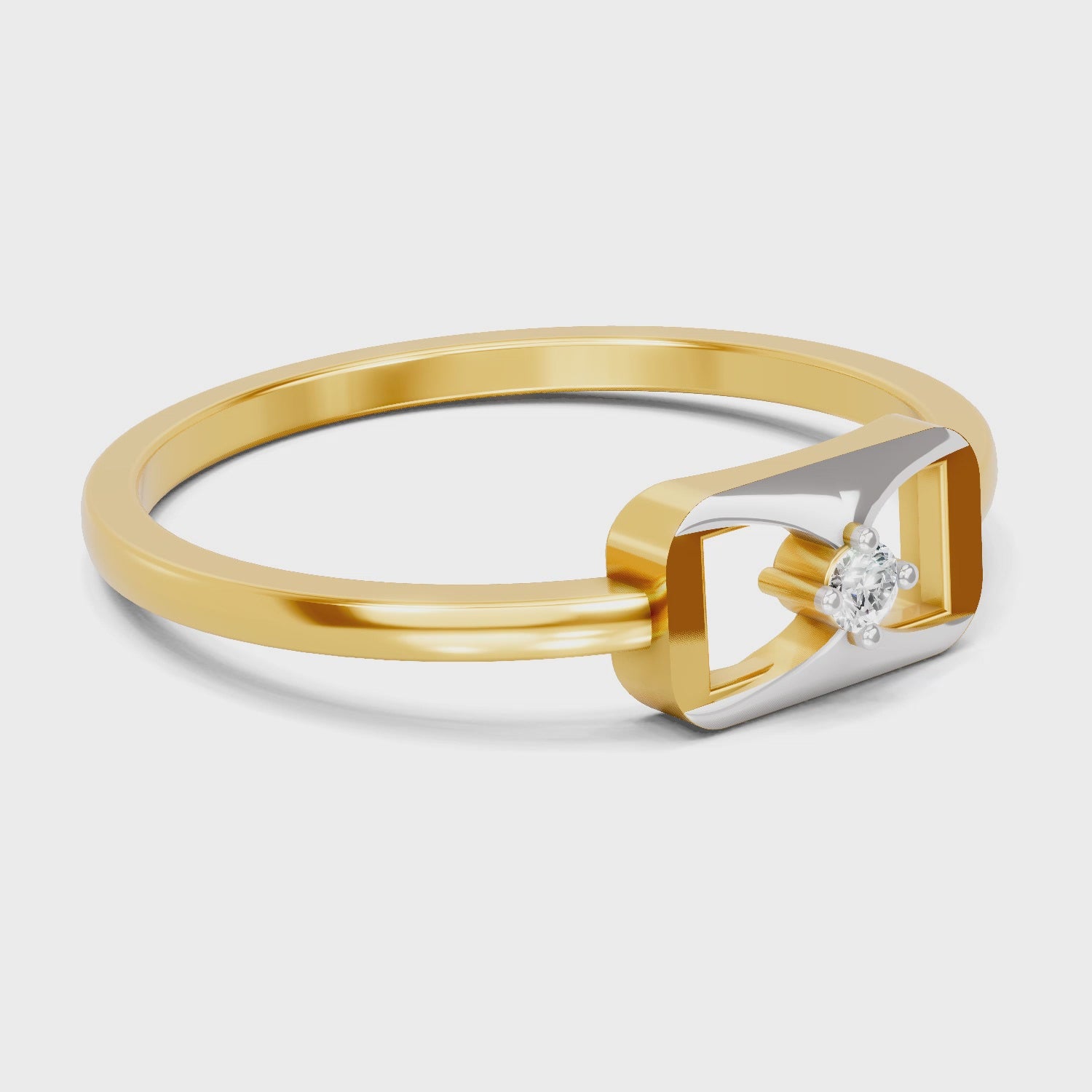 Load video: 0.02 Carat  | 925 Sterling Silver Gold Plated Fashion Ring