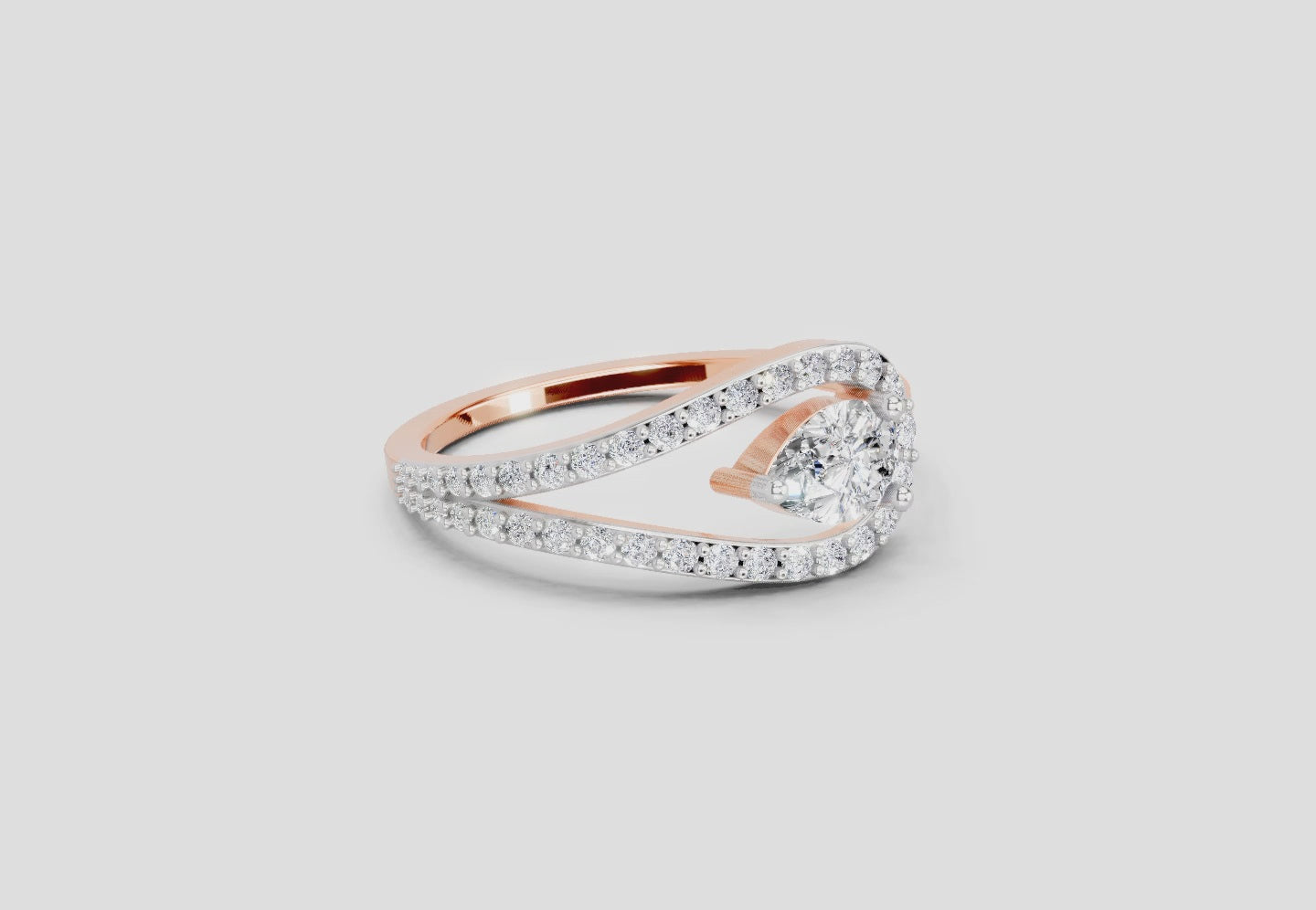 Load video: 0.72 Carat Pearluxe Halo Promise Engagement Ring | 14K Rose Gold