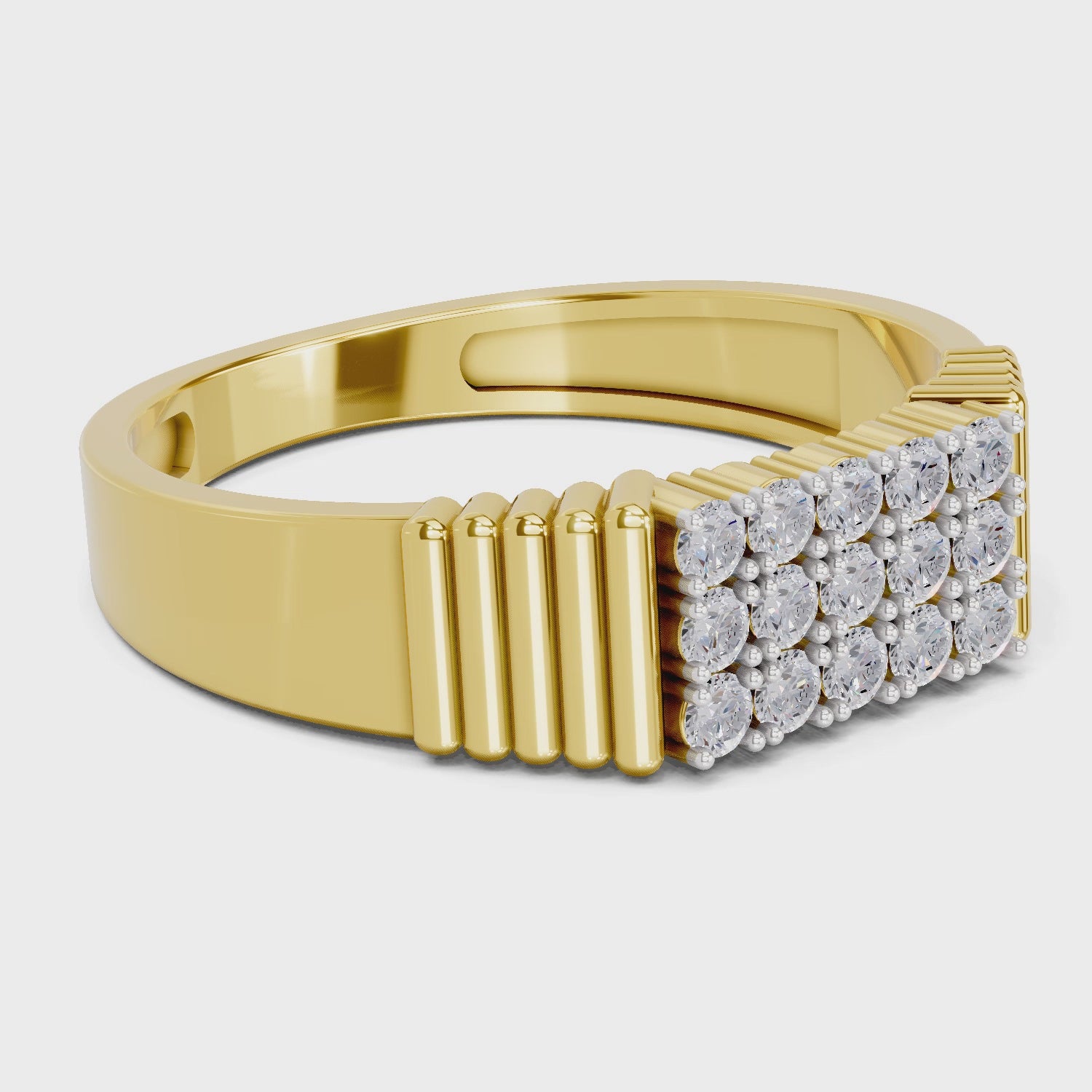 Load video: 0.38 Carat  | 925 Sterling Silver Gold Plated Fashion Ring