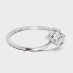 Sparkles Lab Grown Diamond 0.25 Carat Luna Solitaire Diamond Engagement Ring | 14K White Gold