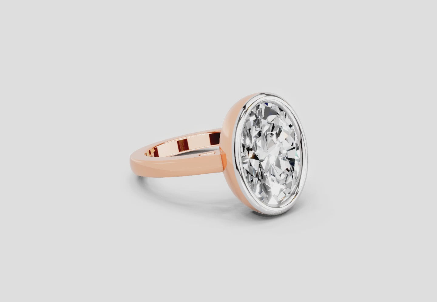 Load video: 1.89 Carat Aurora Oval Promise Engagement Ring | 14K Rose Gold
